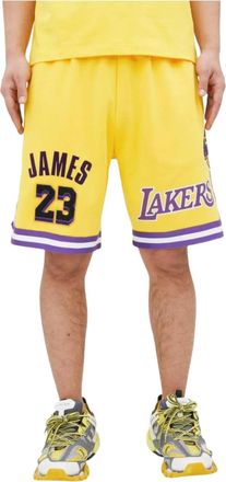 Pro Standard Pro Standard Los Angeles Lakers Lebron James Pro Team Shorts in Yellow Men
