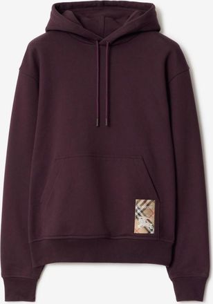Burberry Check Label Cotton Hoodie