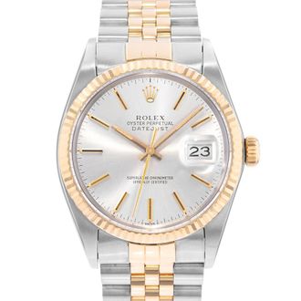 Rolex Pre-owned Rolex Datejust 36 Automatic Chronometer Silver Dial Mens Watch 16013 SSJ