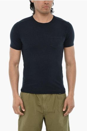 Woolrich Cotton-Linen Crewneck T-Shirt with Chest Pocket size S
