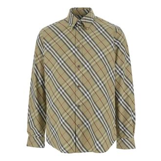 Burberry Casual Shirts, male, Green, Size: L Burberry Shirts Green