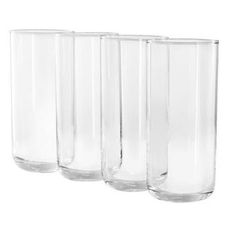 Gibson Home Emory 4 Piece 17 Ounce Clear Glass Tumbler Set at Nordstrom