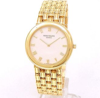 Patek Philippe Pre-owned Patek Philippe Calatrava Hand Wind White Dial Ladies Watch 3913/001