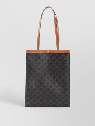 Celine medium shopper tote contrast trim handles