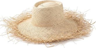 Brunna.Co The Catalina Frayed Straw Sun Hat in Neutral at Nordstrom