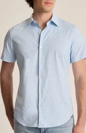 Bonobos Tech Slim Fit Floral Short Sleeve Button-Up Shirt in Bordeta Floral at Nordstrom Rack, Size Large