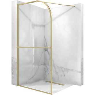 Rea Parete Doccia Fissa Rea Sky 120 Walk-In Brushed Gold