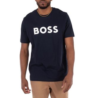 Tシャツ・カットソー Hugo Boss FW22 LOGO PRINT T-SHIRT (50477252_10241647842) Print T-Shirts in Black by HUGO BOSS |