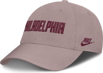 Nike Philadelphia Phillies Cooperstown Club Nike Mens MLB Adjustable Hat in Brown | NB4829BPHP-C0V