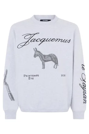Jacquemus Grey Crew Neck Sweatshirt