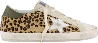 Golden Goose Low-Top Sneaker - Dames SuperStar Sneaker Beige/Leo - Gr. 37 (EU) - in Braun - für Damen