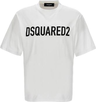 Dsquared2 Logo T-Shirt - Heren - T-shirts - Wit - XL - Katoen - Tops