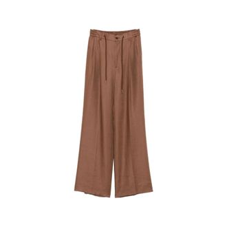 Tagliatore Wide Trousers, female, Brown, Size: M Wide Trousers