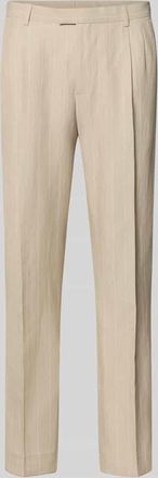Mc Neal Anzughose mit B&uuml;gelfalten und Eingrifftaschen in Beige, Gr&ouml;&szlig;e 102