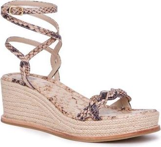 Paige Joanna Ankle Strap Platform Wedge Sandal in Tan Multi at Nordstrom, Size 10.5