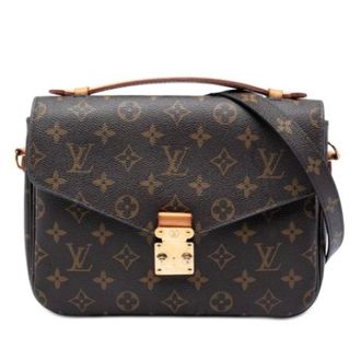 Louis Vuitton Pre-owned Pochette Metis - Dames - Pre-owned - Bruin - Maat: ONE Size Leer