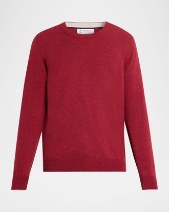 Brunello Cucinelli Men & apos;s Cashmere Knit Crewneck Sweater