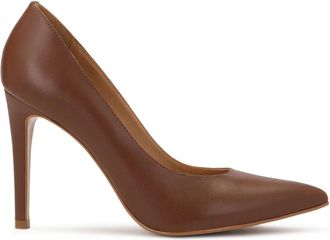 Kazar Bruine puntige pumps - Dames - Pumps - Bruin - 37 EU - Leer - Schoenen