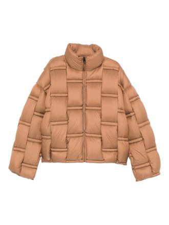 RAXXY panelled padded jacket - men - Polyamide/Polyester/Feather Down - M - Brown