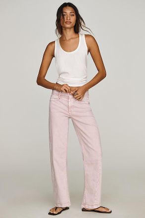 LE JEAN Selena Crop Mid-Rise Tapered Jeans