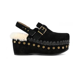 Mou Wedges, female, Black, 6 UK, Leather Sandals