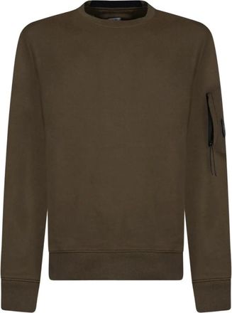 C.P. Company Felpa girocollo Diagonal Raised Fleece con lente - - Sweatshirts & Hoodies - Uomo - Verde - L
