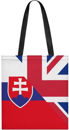 Generic Birtish And Slovenia Flag Womens Tote Casual Shopping Bag Lightweight Shoulder Bags Hobos Handbag for Work Travel Daily 35x40cm