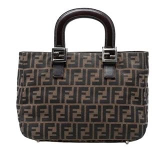 Fendi Pre-owned Handbags, female, Brown, Size: ONE SIZE Pre-owned Vintage Tote Bag