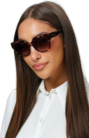 Blumarine Womens Sunglasses Havana Brown-Glossy Beige Acetate