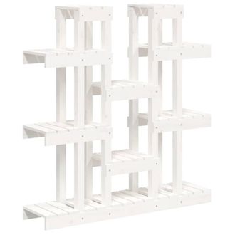 Berkfield Home Plant Stand White 104.5x25x109.5 cm Solid Wood Pine
