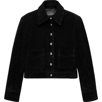 Mango Suede Jacket in Black at Nordstrom Rack, Size Large