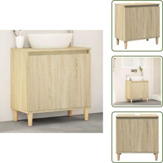 vidaXL Legno multistrato - vidaXL Mobile Lavabo Rovere Sonoma 58x33x60 cm in Legno Multistrato - Lavabo in legno