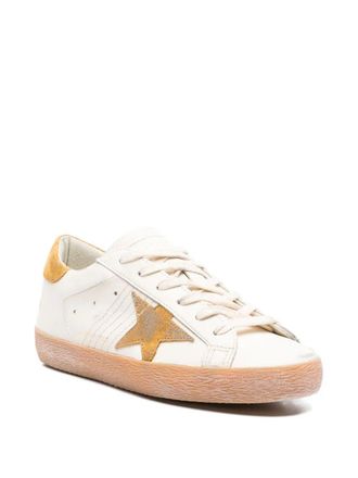 Golden Goose Super Star lederen bovenste teen en tong Suede ster en hak