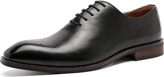 Generic Mens Leather Oxford Formal Business Dress Shoes Pointed-Toe Modern Suit Tuxedo Shoes,Black,8.5 UK