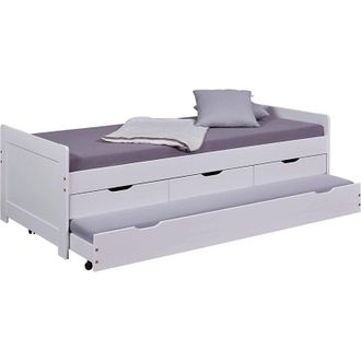 Inter Link SAS letto per bambini ragazzi 90X200 desert rain 3+1 cassetti cm98x63x205 bianco