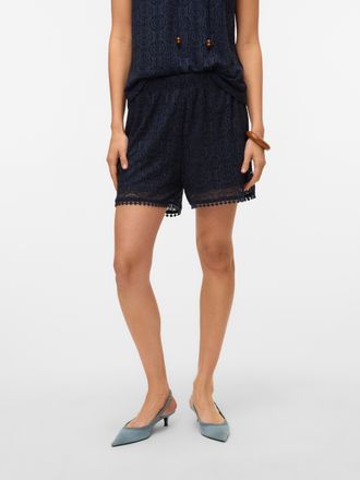Vero Moda Shorts VERO MODA VMMAYA HW SHORT SHORTS JRS VO, Damen, Gr. XS (34), N-Gr, blau (navy blazer), Jersey, Obermaterial: 95% Polyester, 5% Elasthan, unifar