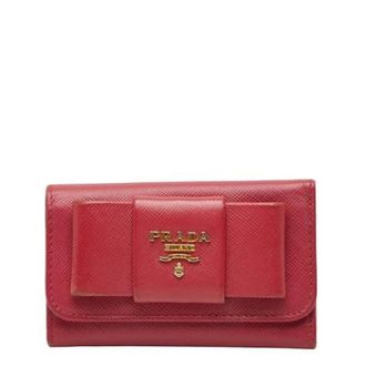 Prada Pre-owned Wallets, female, Red, Size: ONE SIZE Pre-owned Keycase