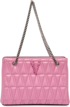 Versace Borsa tote Virtus in pelle trapuntata 2000-2025 - Rosa
