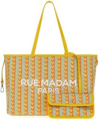 Rue Madam Gele Monogram Shopper met Omkeerbare Clutch - Dames - Shoppers - Veelkleurig - ONE Size - Tassen