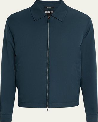 Ermenegildo Zegna Mens Microfiber Full-Zip Blouson