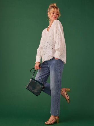 Envie de Fraise Gerade Umstandsjeans mit Seamless-Bund ENVIE DE FRAISE Oeko-Tex blue stone
