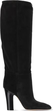 PARIS TEXAS Alizze suède knielaarzen met puntige neus - Zwart