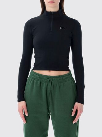 Nike Top sportivo slim fit a maniche lunghe in poliestere con collo alto e zip