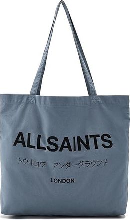 AllSaints Underground Tote Handbags Stonewash Blue, Cotton