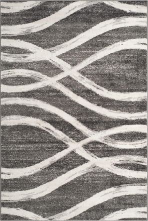 Safavieh Alfombra de polipropileno gris/blanco, 122 x 183 cm