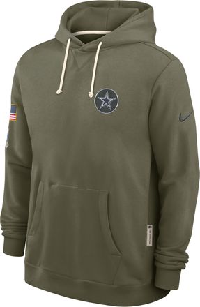 Nike Dallas Cowboys Salute to Service Sideline Dominant Force Nike Mens Dri-FIT NFL Pullover Hoodie in Brown | 03AZ2DHA29-D4V