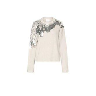 Marella Marella - Gebreide kleding > Lange gebreide kleding - Dames - Truien - Beige - Maat: S