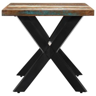 Berkfield Home Elegant Dining Table 140x70x75 cm Solid Reclaimed Wood | Size: 140 x 70 x 75 cm