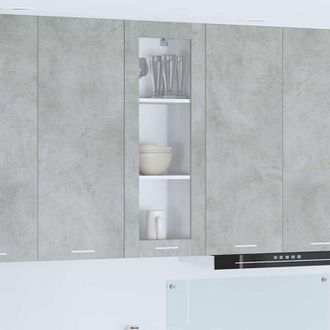 vidaXL vidaXL Armadio pensile con porta Grigio cemento 40 x 31 x 100 cm