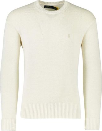 Polo Ralph Lauren Truien & Vesten, Heren, Beige, L, Katoen, Trui met ronde hals